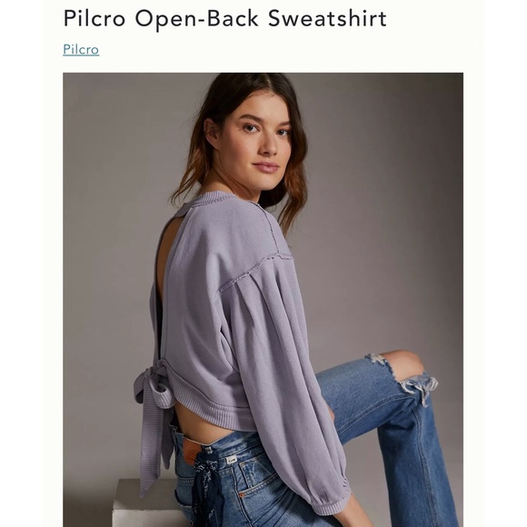 Anthropologie Pilcro Open-Back Sweatshirt NWT Size XL - Picture 10 of 12